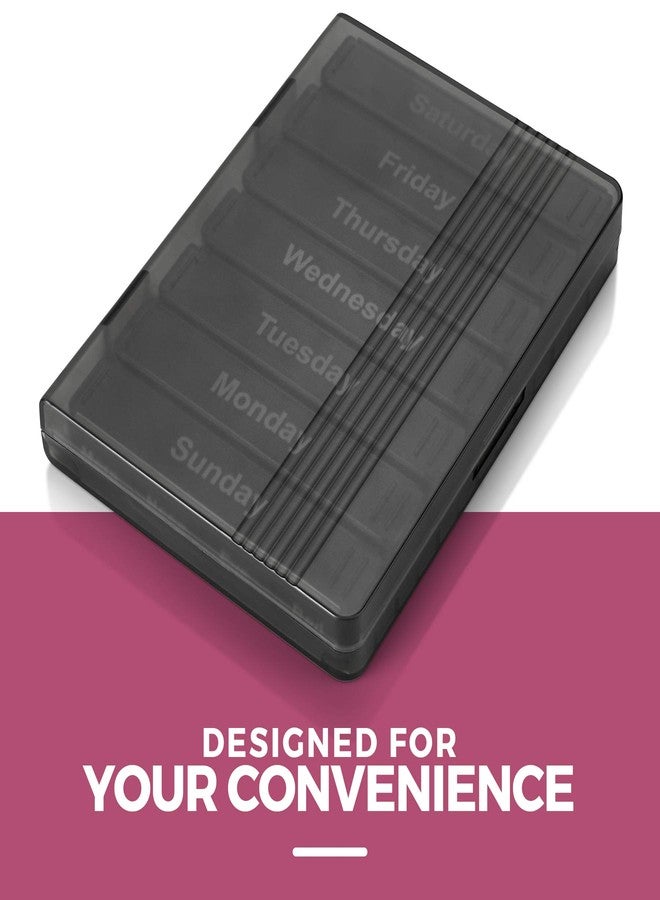 ميدكا منظم حبوب أسبوعي - علبة حبوب لمدة 7 أيام مع علب حبوب يومية قابلة للإزالة (4 مرات في اليوم) - علبة حبوب كبيرة للأدوية والفيتامينات والمكملات الغذائية (صباحًا/مساءً) - ملصقات سهلة القراءة من الاثنين إلى الأحد - Image 4